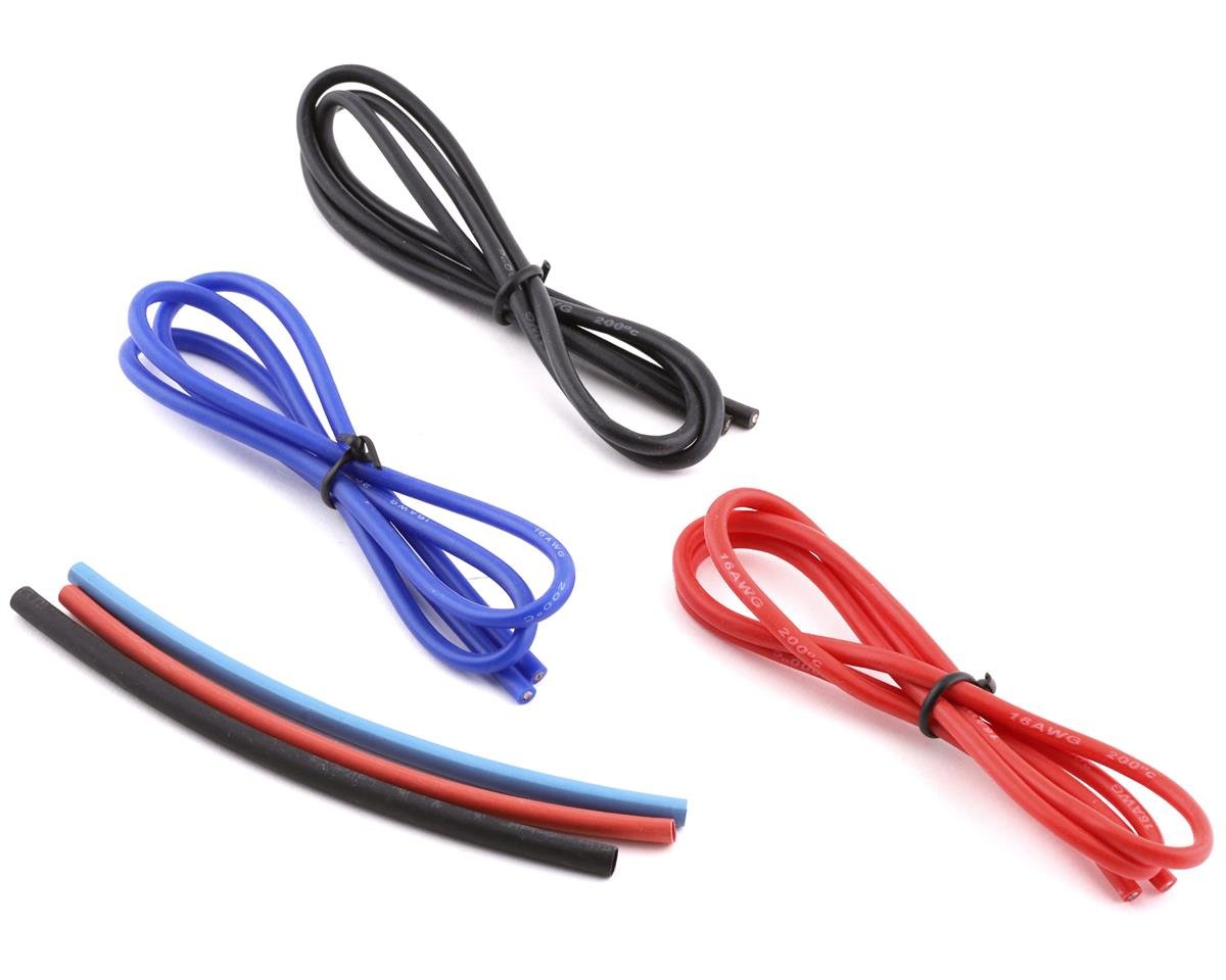 Yeah Racing Silicone Wire Set (Red, Black & Blue) (3) (1.9') (16AWG) (YEA-WPT-0032)