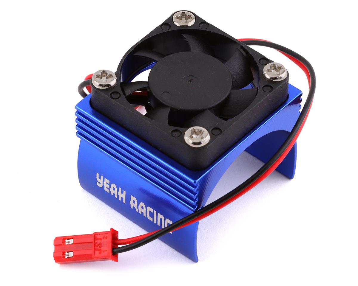 Yeah Racing Aluminum 540 Size Motor Heat Sink w/Cooling Fan (Blue) (YEA-YA-0410BU)