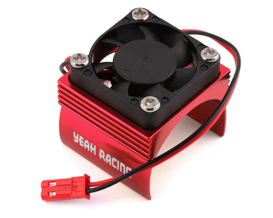 Yeah Racing Aluminum 540 Size Motor Heat Sink w/Cooling Fan (Red) (YEA-YA-0410RD)