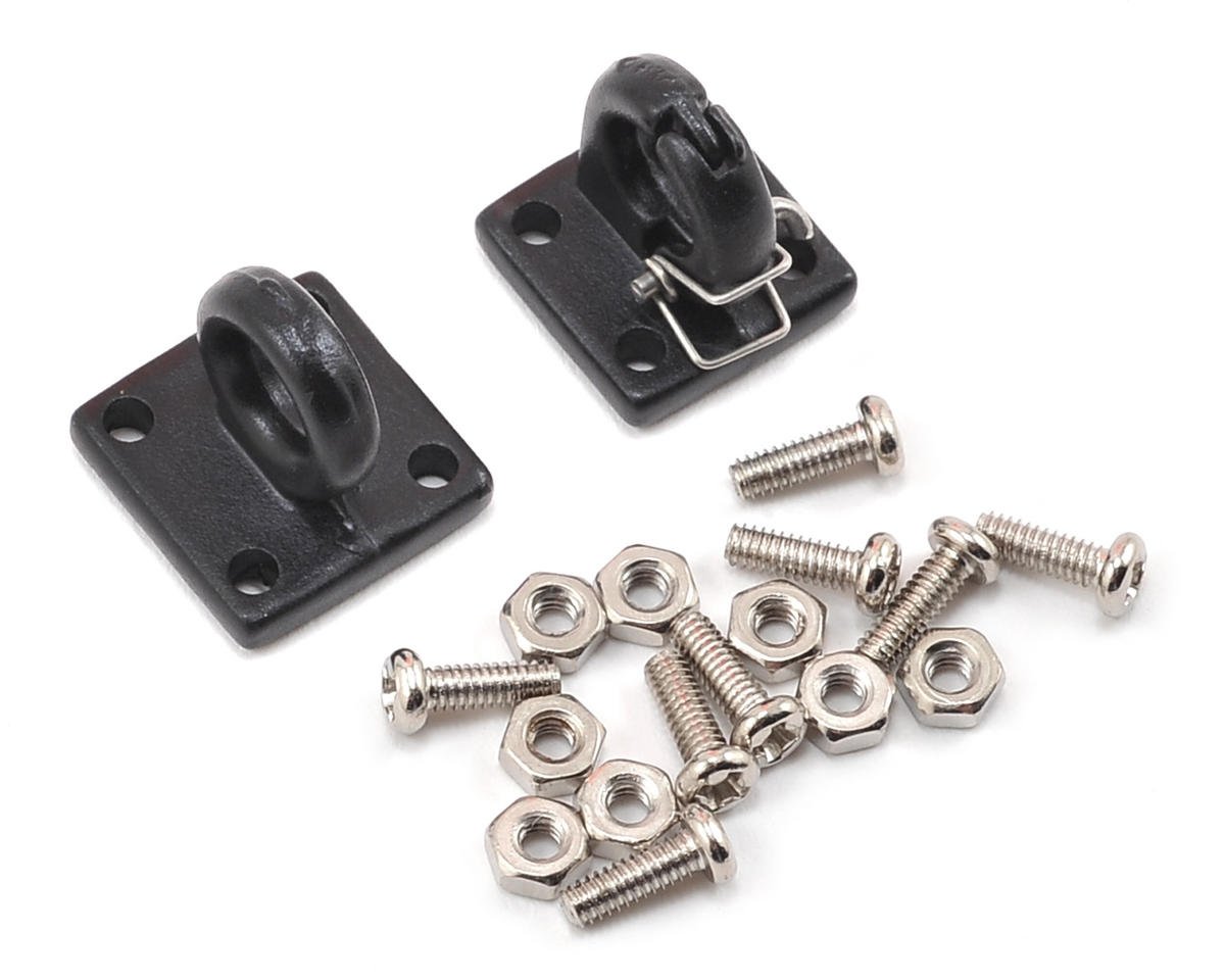 Yeah Racing Four Bolt Tow Ring (Black) (2) (YEA-YA-0462BK)