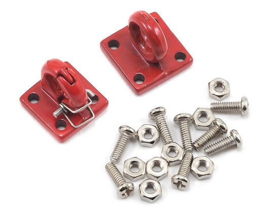 Yeah Racing Four Bolt Tow Ring (Red) (2) (YEA-YA-0462RD)