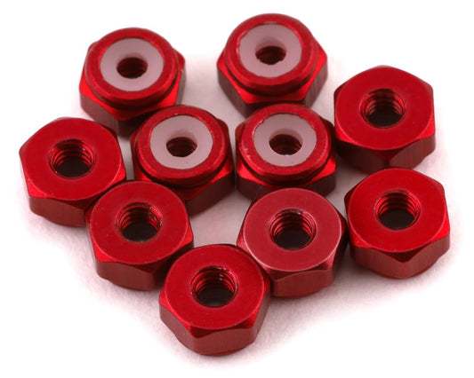 Yeah Racing 2mm Aluminum Lock Nut (Red) (10) (YEA-YA-0565RD)