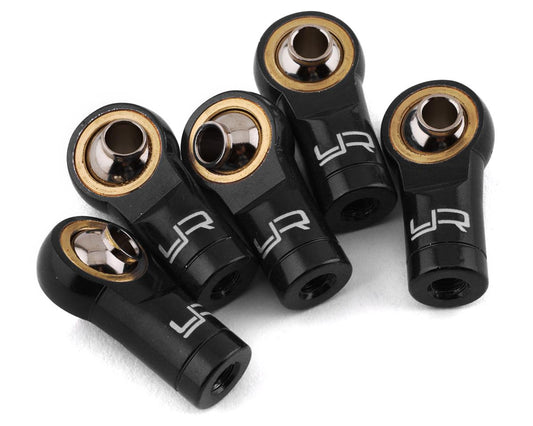 Yeah Racing 3mm Aluminum Threaded Rod Ends (Black) (5) (Reverse Thread) (YEA-YA-0572BK)