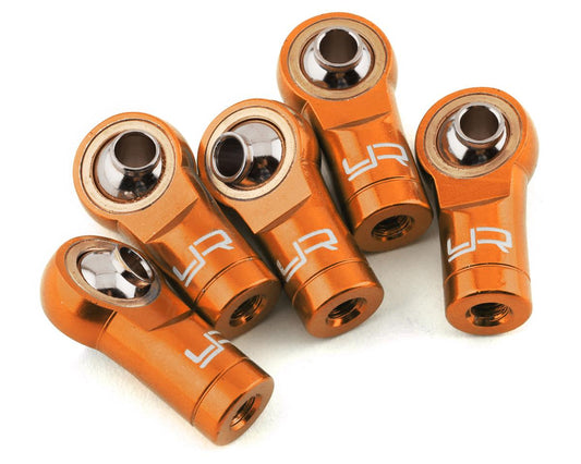 Yeah Racing 3mm Aluminum Threaded Rod Ends (Orange) (5) (Reverse Thread) (YEA-YA-0572OR)