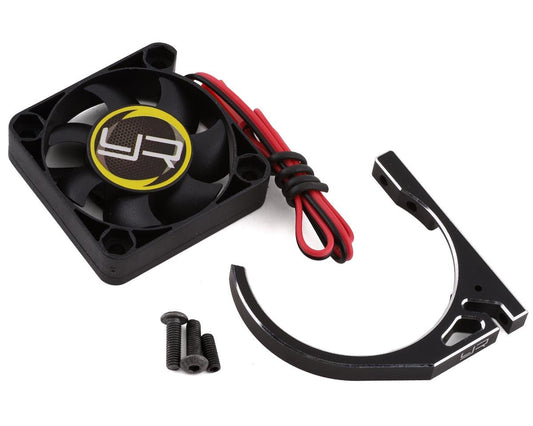 Yeah Racing 1/8 Aluminum Fan Mount Clamp w/40mm Cooling Fans (Black) (YEA-YA-0581BK)