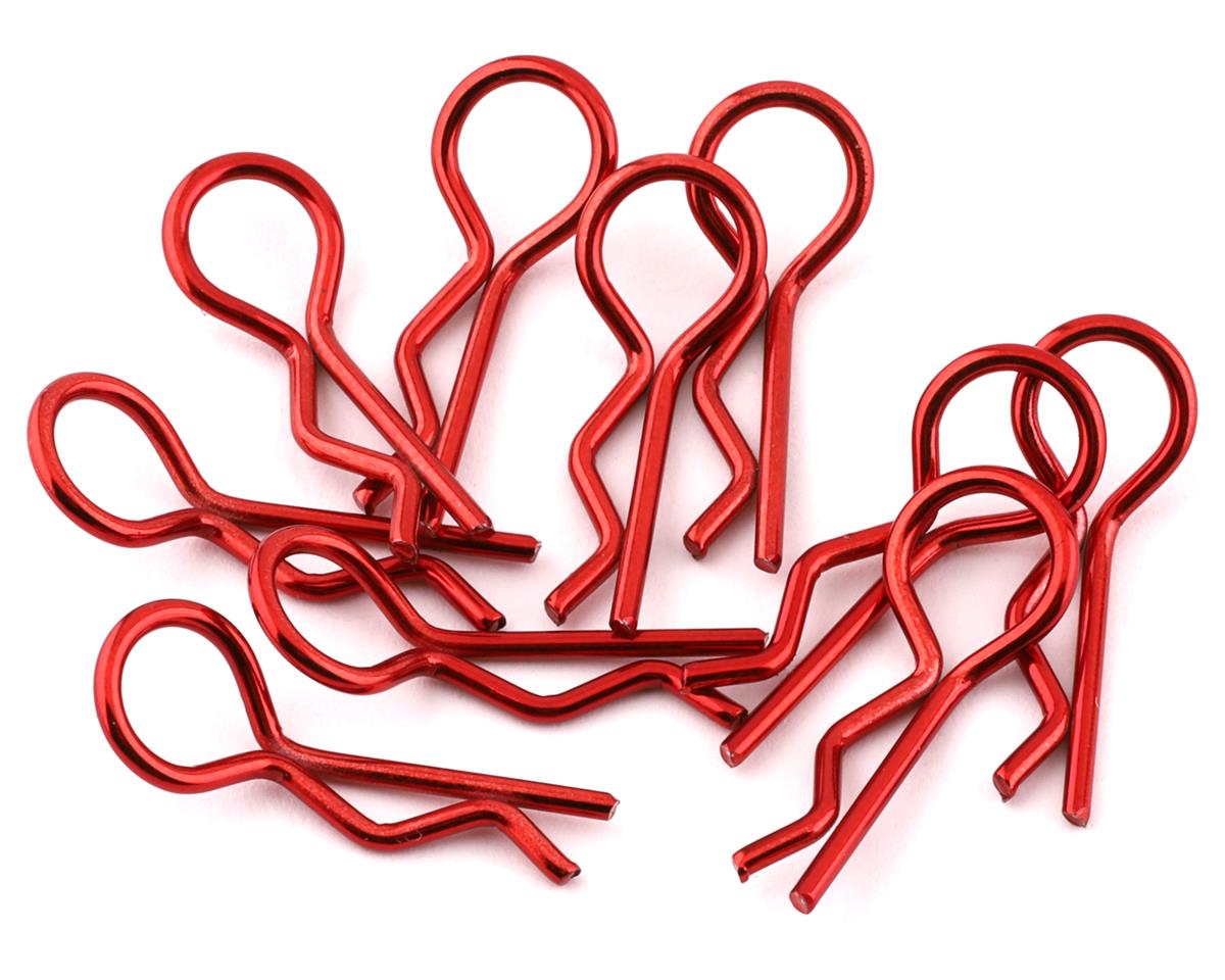 Yeah Racing Body Clips (Red) (10) (1/10 or 1/8 Scale) (YEA-YA-0594RD)