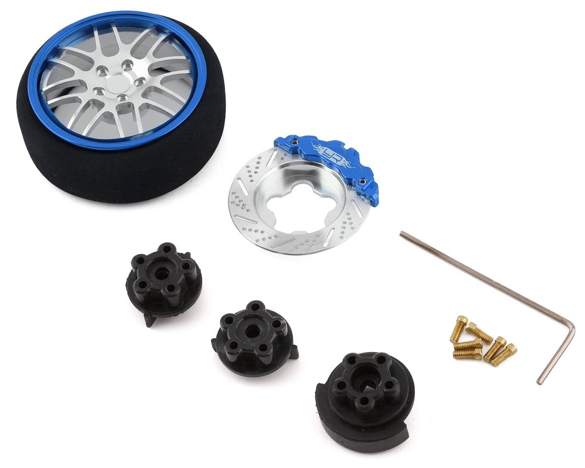 Yeah Racing Type B Aluminum Transmitter Steering Wheel Set (Blue) (YEA-YA-0626DB)