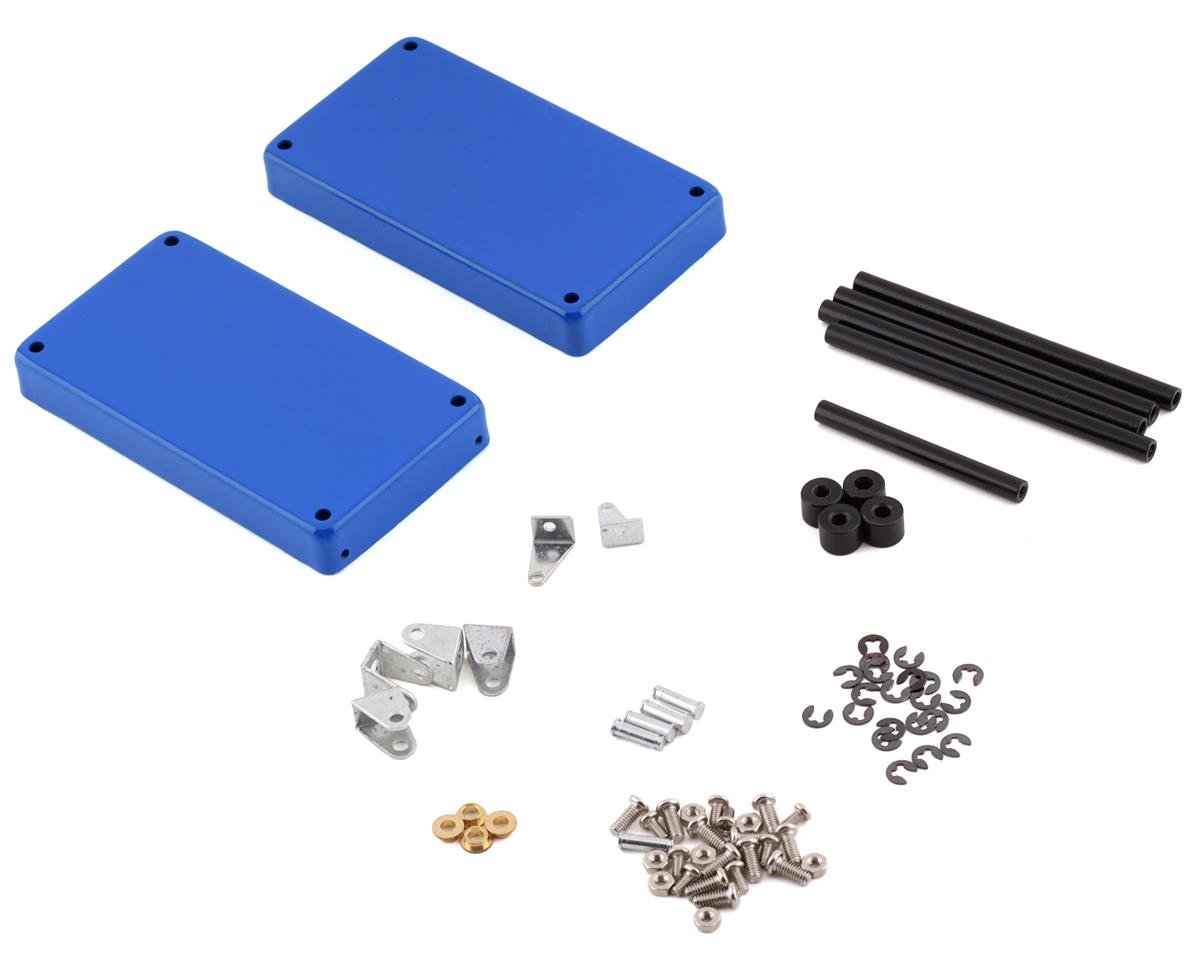 Yeah Racing 1/10 2 Tiered Metal Rolling Shop Cart Kit (Blue) (YEA-YA-0627BU)
