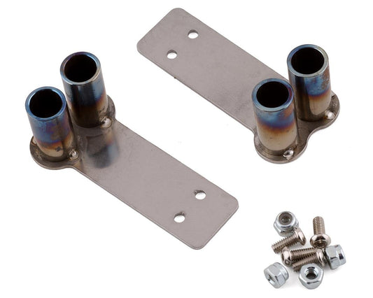 Yeah Racing 1/10 Stainless Steel Dual Exhaust Tips (2) (Silver) (YEA-YA-0629)