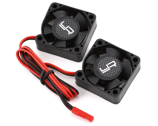Yeah Racing 30x30x10mm Twin Tornado High Speed Fan Set (Black) (2) (YEA-YA-0641)