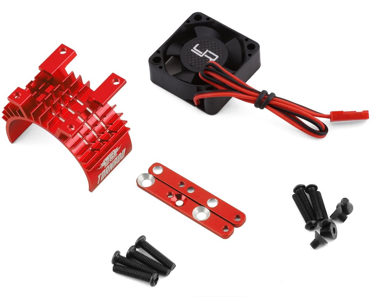 Yeah Racing 540/550 Aluminum Heat Sink w/30mm High Speed Tornado Fan (Red) (YEA-YA-0653RD)