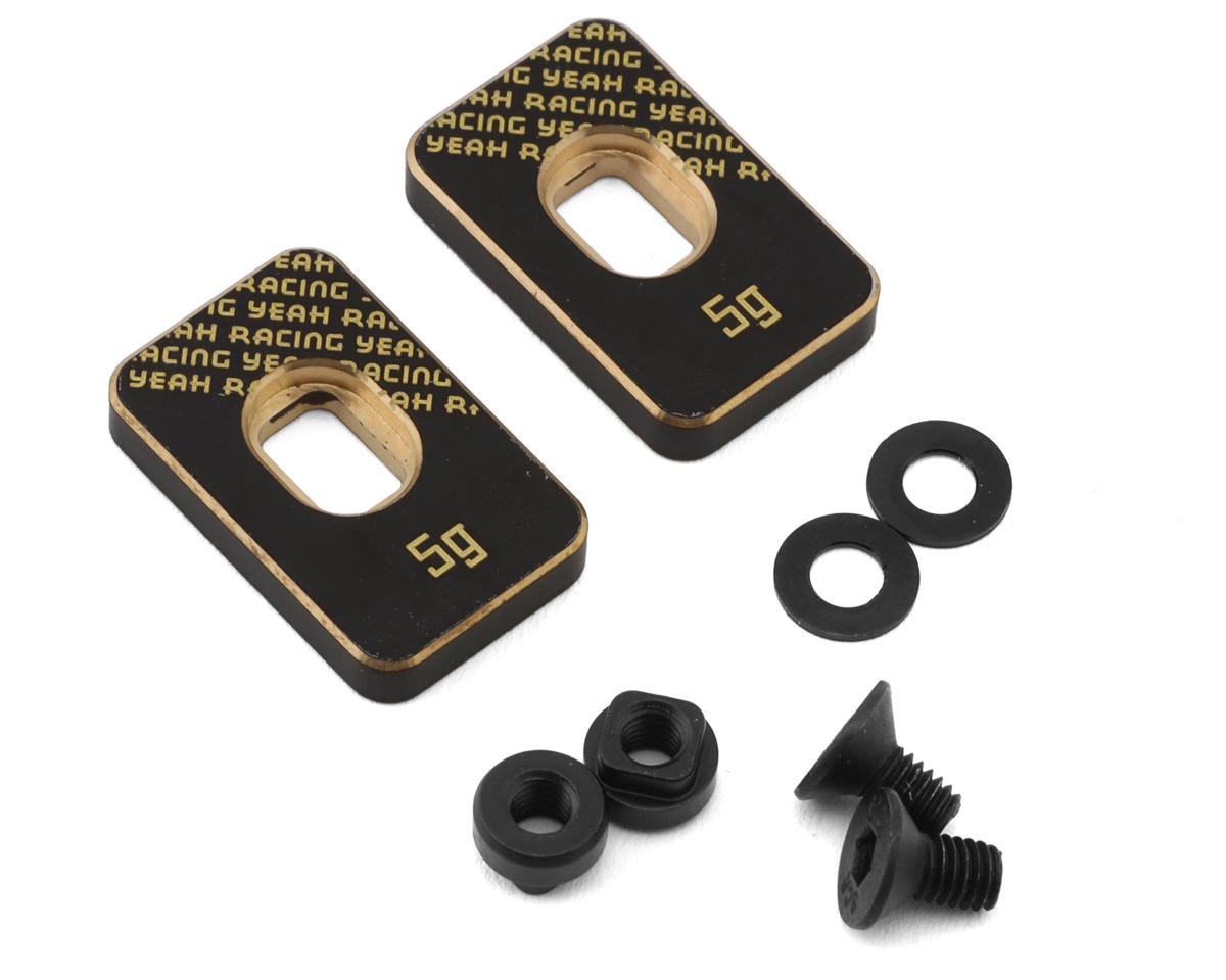 Yeah Racing Adjustable Brass Chassis Balancing Weights (5g) (2) (YEA-YA-0723BK)