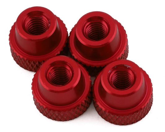 Yeah Racing Aluminum Setup System Lock Nuts (Red) (4) (YEA-YT-0182RD)